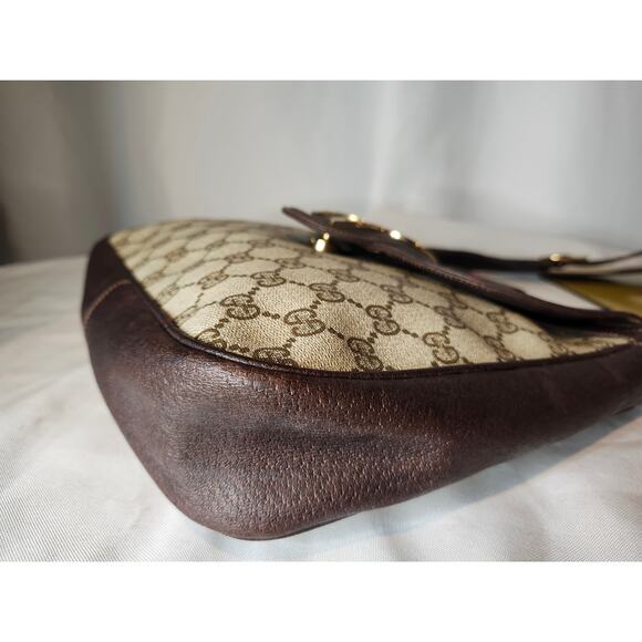 Gucci Supreme GG Canvas Leather Shoulder Bag Sherry Line Web Ophidia Vintage - Picture 6 of 15